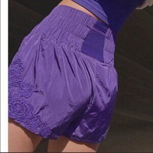 Free People Fp Movement Crochet Appliqué Trim The Way Home Shorts